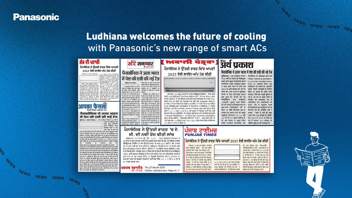 In Ludhiana, Panasonic unveils its latest range of smart ACs, equipped with AI for adaptive cooling, Converti7 for energy efficiency, and MirAIe app control—designed for extreme summers.

Know more: store.in.panasonic.com/air-conditione…