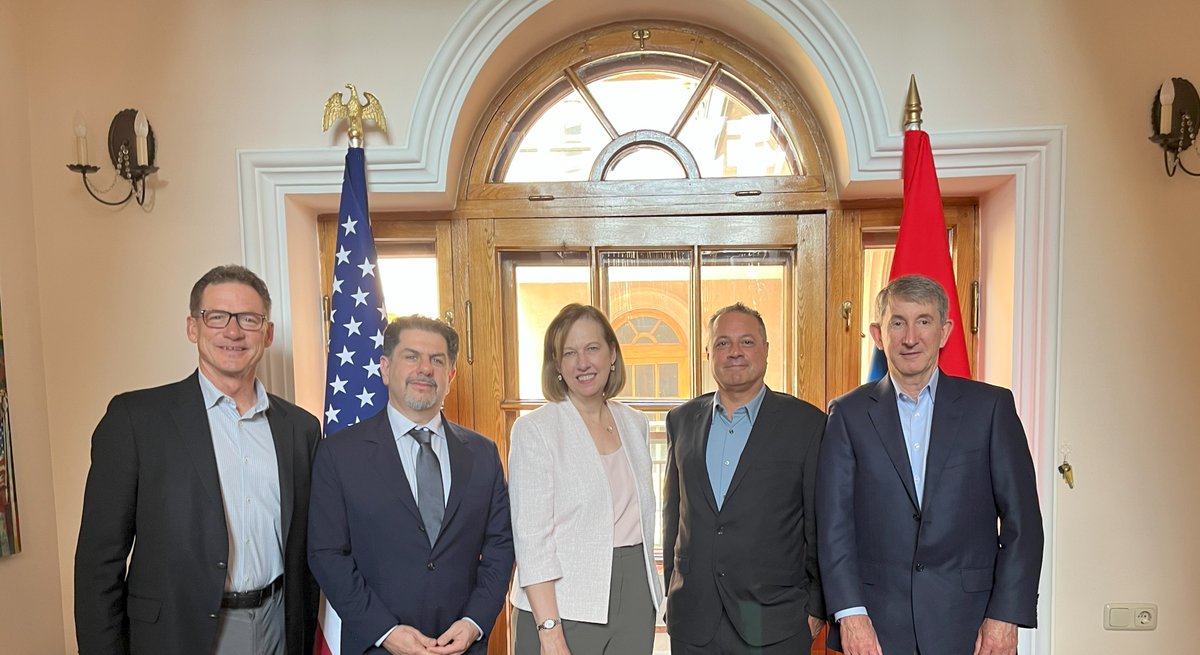 U.S.-Armenia tech cooperation is thriving! Ambassador Kvien was pleased to meet with <a href="/nvidia/">NVIDIA</a> leadership to discuss new AI and digital infrastructure initiatives creating opportunities in both countries.