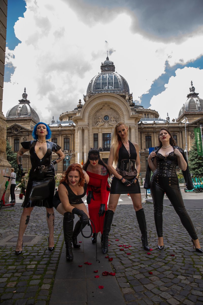A fabulous afternoon with powerful women, roaming the streets of Bucharest. We certainly turned heads! 

<a href="/servemisslilly/">Miss Lilly</a> 
<a href="/Empress_Morgana/">Domina Morgana</a> 
<a href="/DominatrixNicol/">Nicole van Kuppeck</a> 
<a href="/MistressNereida/">Mistress Nereida Barcelona</a> 

We'll be doing the same thing in Paris in just over a week ✨💫