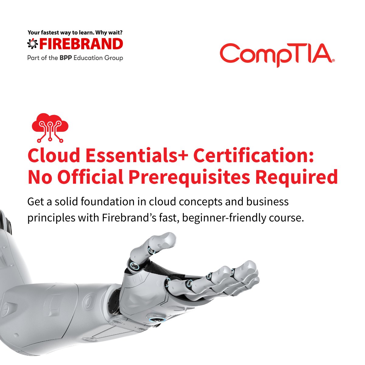 BeAFirebrand's tweet image. In just 3 days, get certified with Firebrand’s Cloud Essentials Plus. No official prerequisites and ideal for business analysts with IT experience.
Learn more: ow.ly/fEv350W49S0
#FirebrandTraining #CloudEssentials #CloudCertification #ITTraining