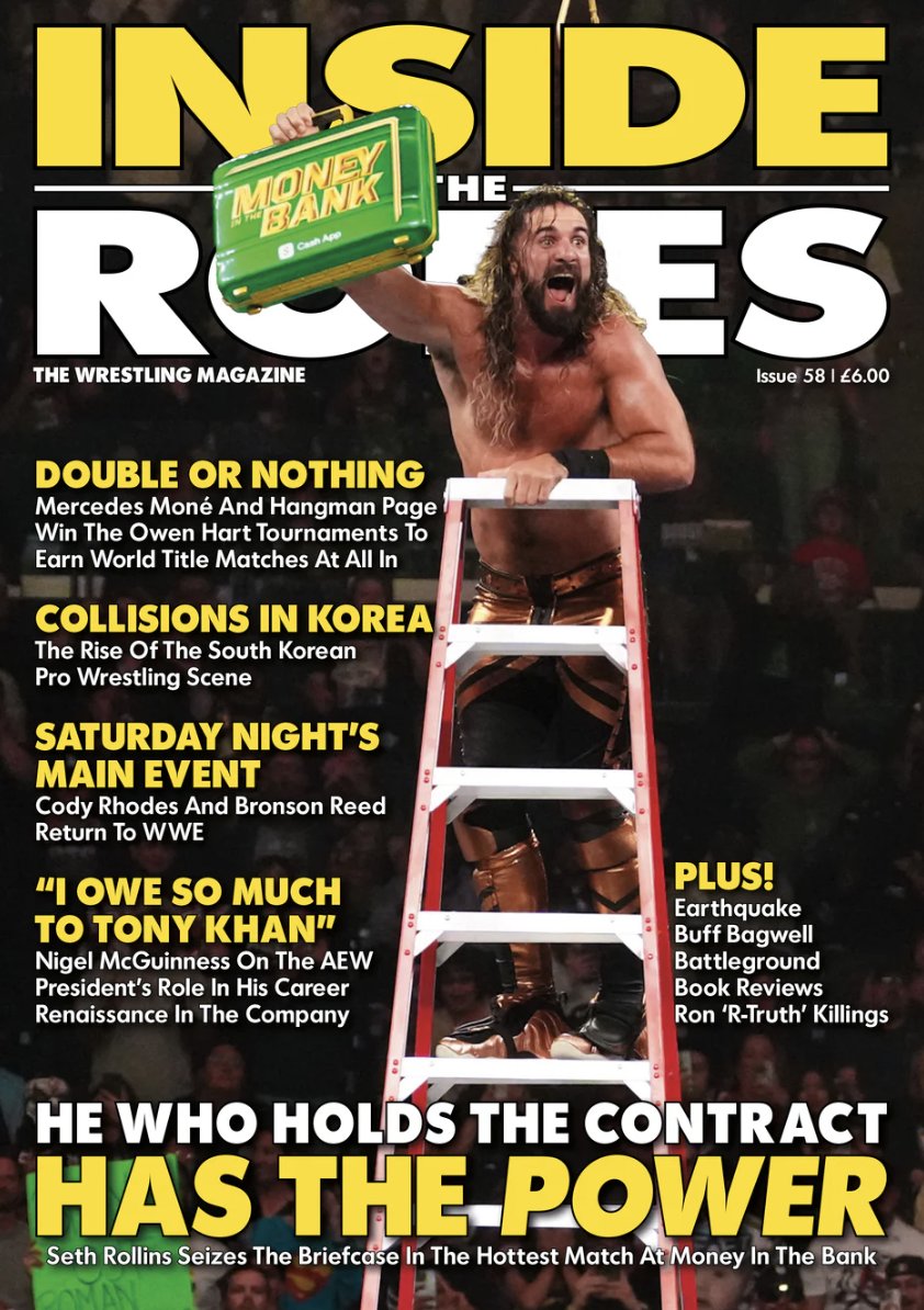 I finished the latest magazine cover at 21:15 UK time yesterday.

It did occur to me that we would have a slight problem if <a href="/WWERollins/">Seth Rollins</a> cashed in the MITB contract on Raw last night.

Fortunately for our cover and your cover ’setter, that did not happen.