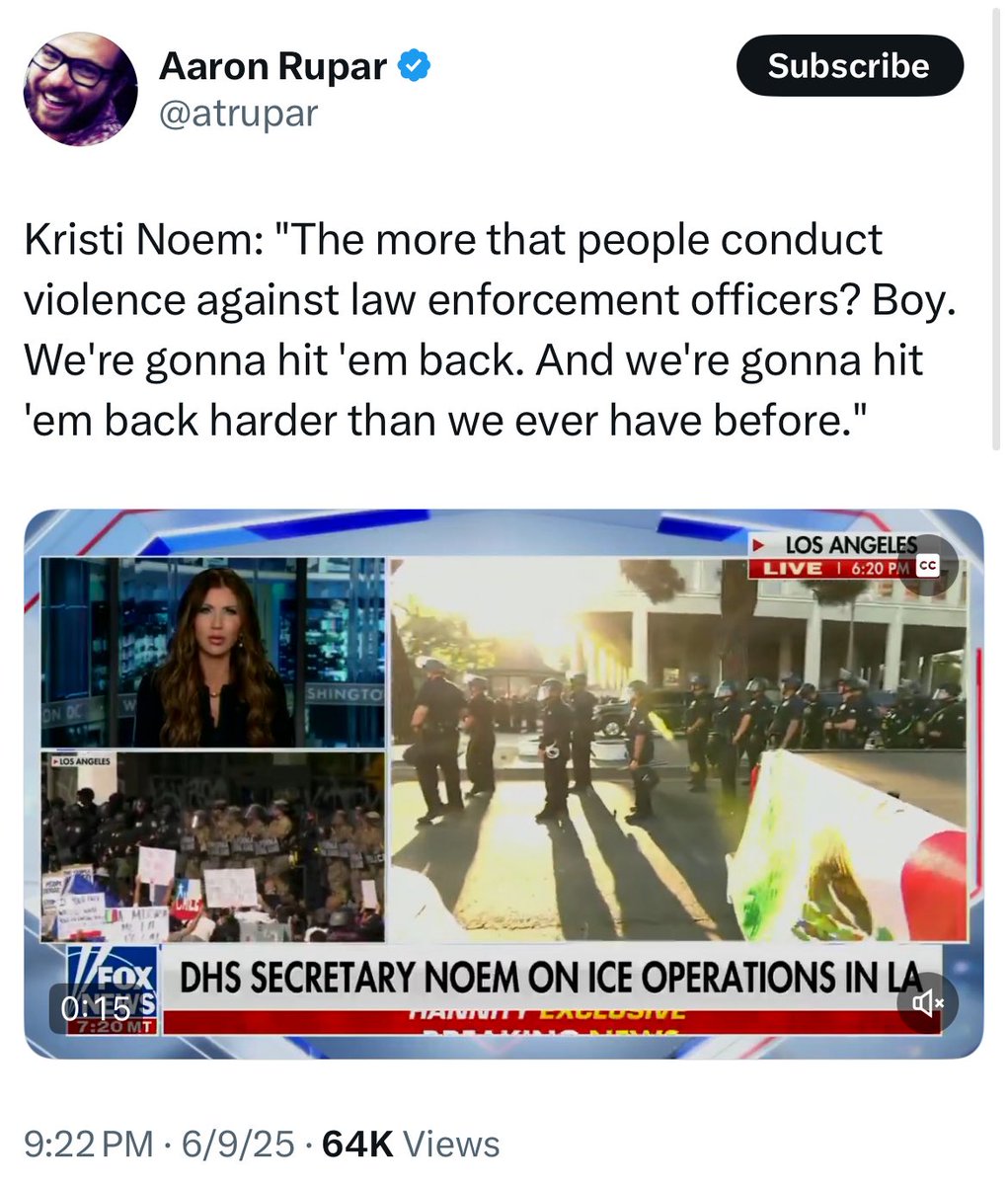 Here is the authoritarian President of the United States endorsing arresting a governor.

And his attack dogs are itching to escalate the situation further.