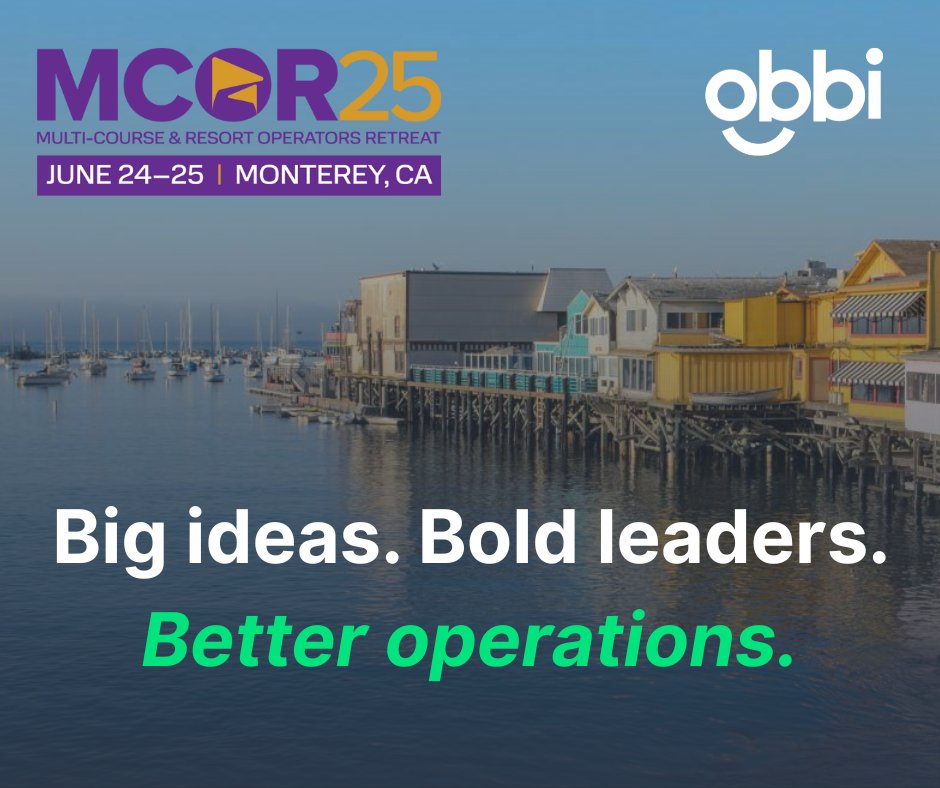 We’re thrilled to share that Obbi is a participating sponsor of the 2025 Multi-Course &amp; Resort Operators Retreat (MCOR) hosted by National Golf Course Owners Association (NGCOA)! 🏌️‍♂️⛳

📅 June 24–25, 2025
 📍 Monterey Plaza Hotel &amp; Spa, Monterey, CA

If you’re attending, let’s