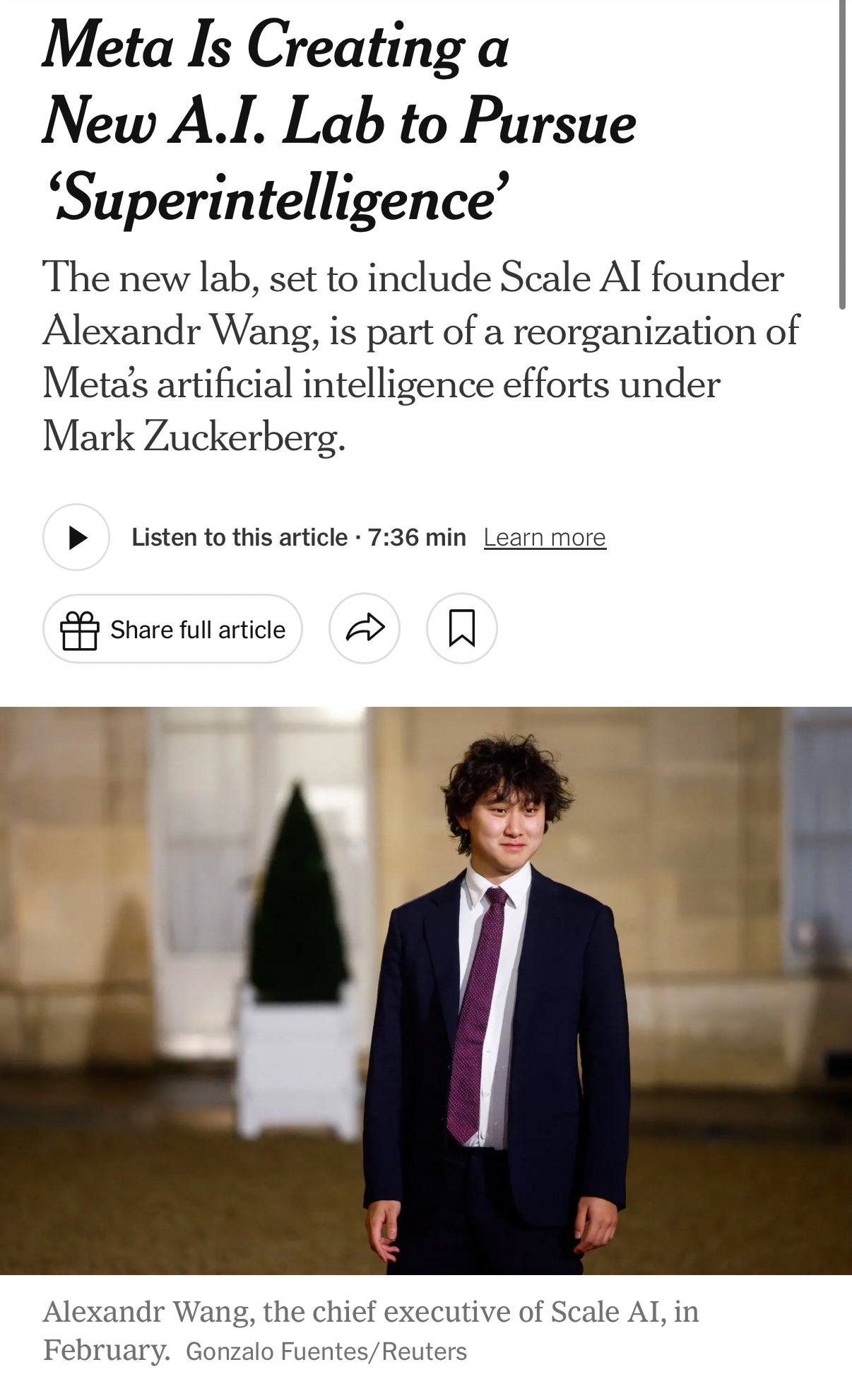 Meta重金投资Scale AI 聘执行长汪滔任AI部门要职