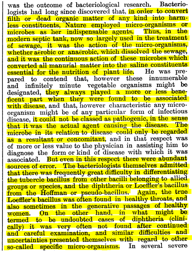 Aldhissla45's tweet image. In order to convert waste or devitalized organic matter of any kind into harmless constituents, Nature employes microbes as her indispensable agents.
The microbe in its relation to disease can only be regarded as a resultant or concomitant.
pmc.ncbi.nlm.nih.gov/articles/PMC24…
