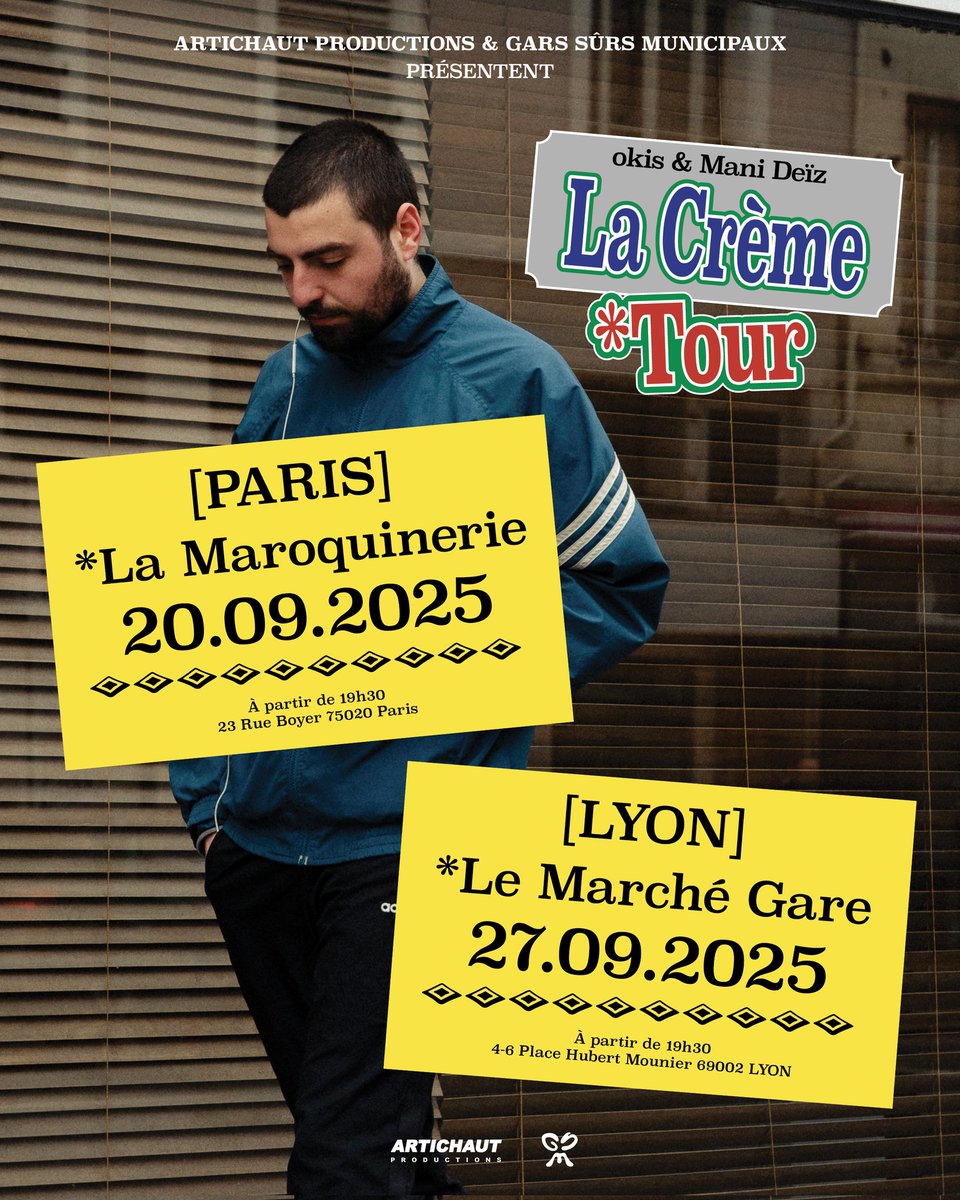 BILLETTERIE OUVERTE pour Paris et Lyon cher hâte de vs y voir 👉 shtgn.live/artist/okis-sc