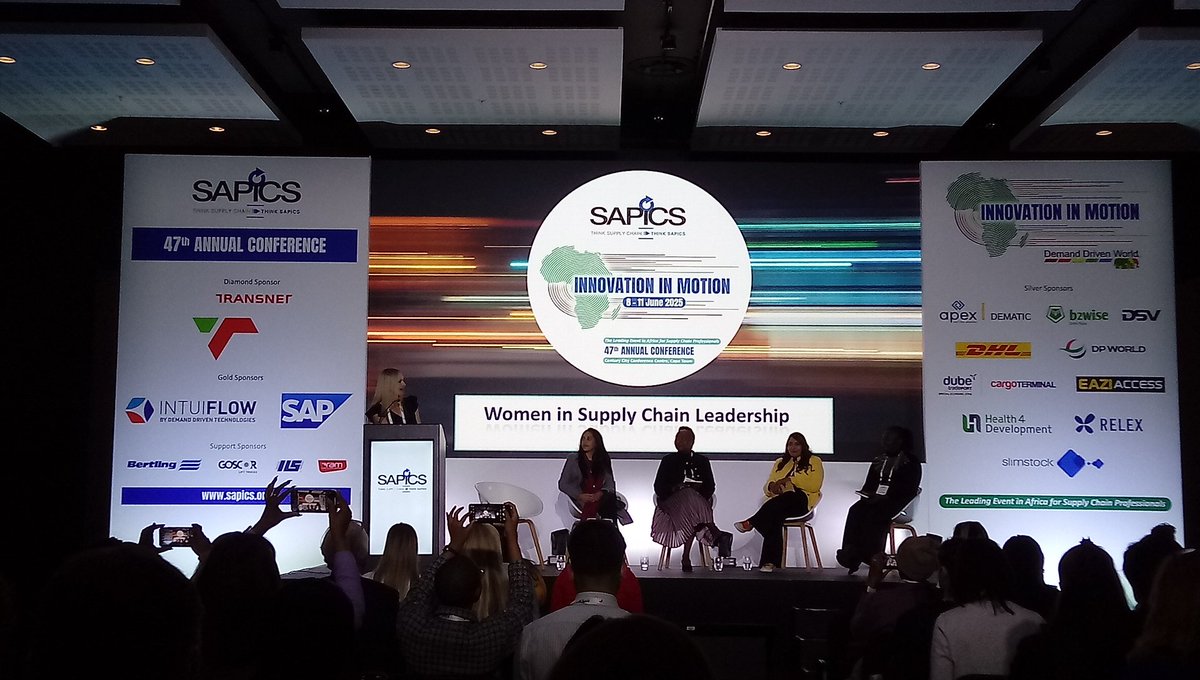 shabierja's tweet image. Leading with Innovation: Women Reshaping Supply Chain Management in Africa - Panel discussion. Katrina Tyson, Health 4 Development, South Africa. @SAPICS01 #SAPICS2025 #InnovationInMotion #SupplyChainAfrica #CapeTownConference