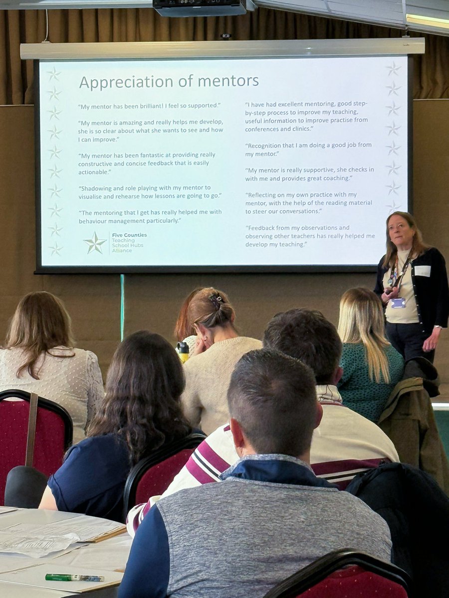 ⭐️Alison Fletcher opened our ITT and ECT mentor conference at Taunton Racecourse today! We are looking forward to a day of information sharing and networking with others who devote their time to mentoring those newest to the profession.👏🌠⭐️

#ECT #ITT #fivecounties