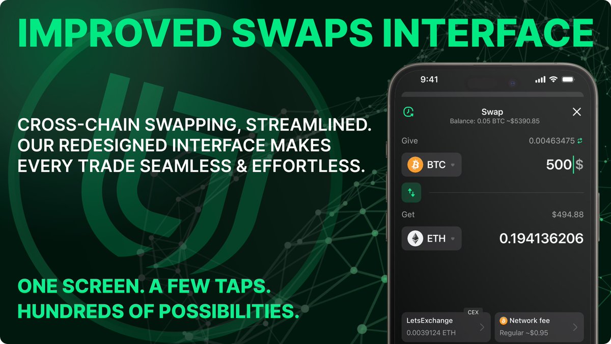 UnitWFoundation's tweet image. Cross-chain swaps just got a major upgrade. Introducing the new Swaps interface in v8.5.0. We've rebuilt it from the ground up:
✅ One screen
✅ Lightning fast
✅ Hundreds of options
Effortless self-custodial crypto trading is here 🔁✨
#DeFiRevolution #cryptotrader