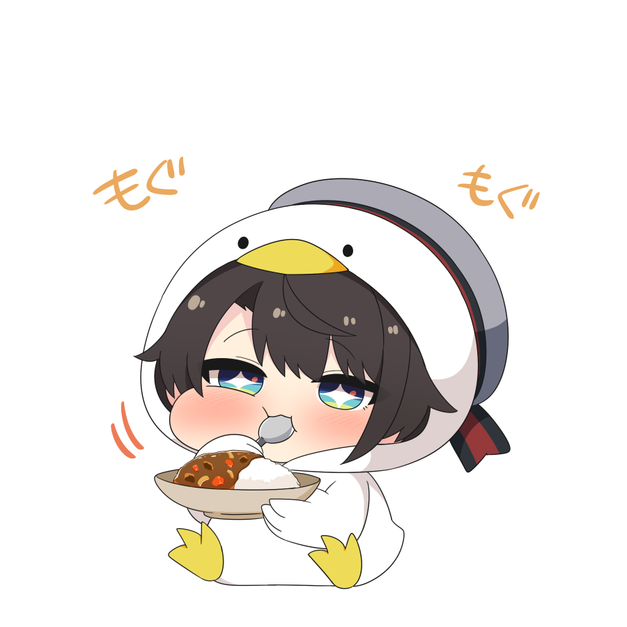 大空スバル 「カレーもぐぅ #プロテインザスバル」|トゥーミのイラスト