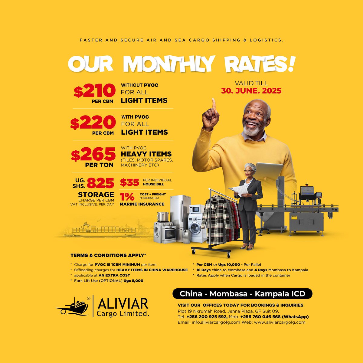 ⏳ This Week Only! Lock in the best shipping rates before they change! #shipwithaliviar #chinatouganda