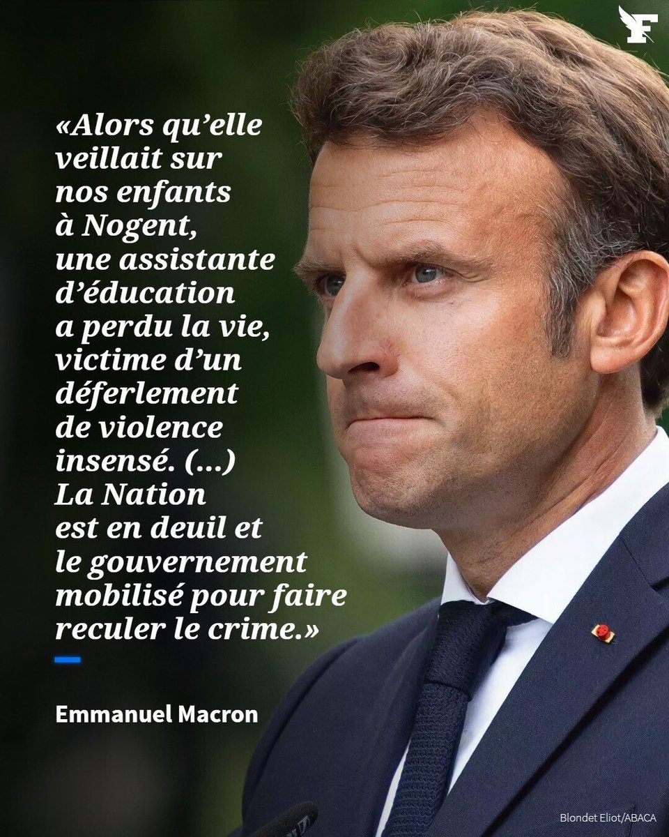 LBleuBlancRouge's tweet image. Le lendemain d’avoir dit que les Français avaient leur cerveau lavé par les derniers Faits Divers.. 

Ce Président est une honte pour notre pays. 

Pensées émues à la famille brisée de la surveillante de collège. 

Quelle tristesse ! 😞😢😢 #Nogent