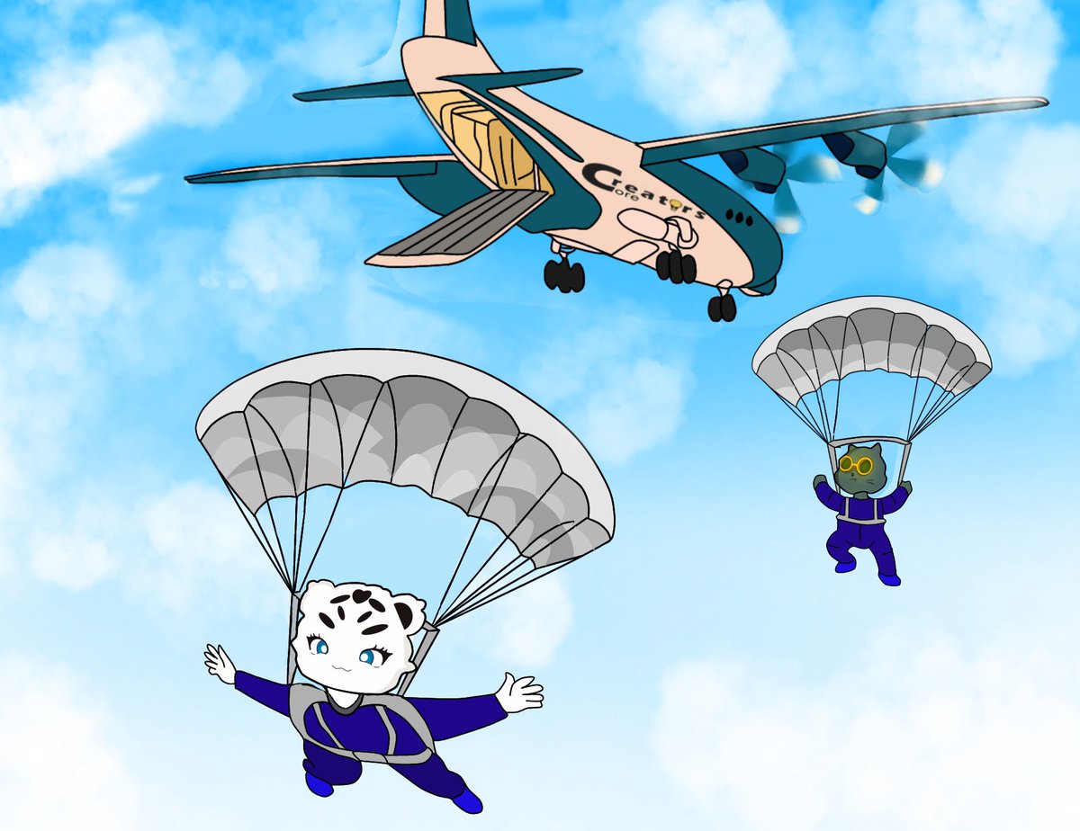Creators_Core's tweet image. Skydiving with our new friend @nomN1NFT 🤭🪂

Say Gnom if we come across you💡.