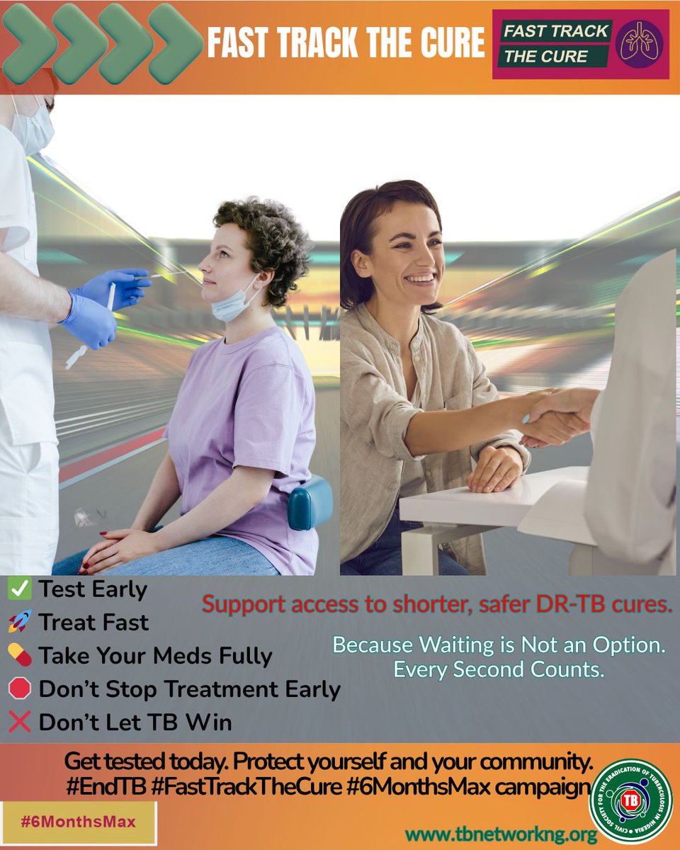 TBNetworkcso's tweet image. TB treatment works, but only if you complete it. Skipping doses can lead to drug resistance and a longer illness.
📅 Take your meds every day, on time.
Your health is worth it.
#TBFree #TreatmentAdherence #EndTB #FastTrackTheCure #AwarenessToAcess
