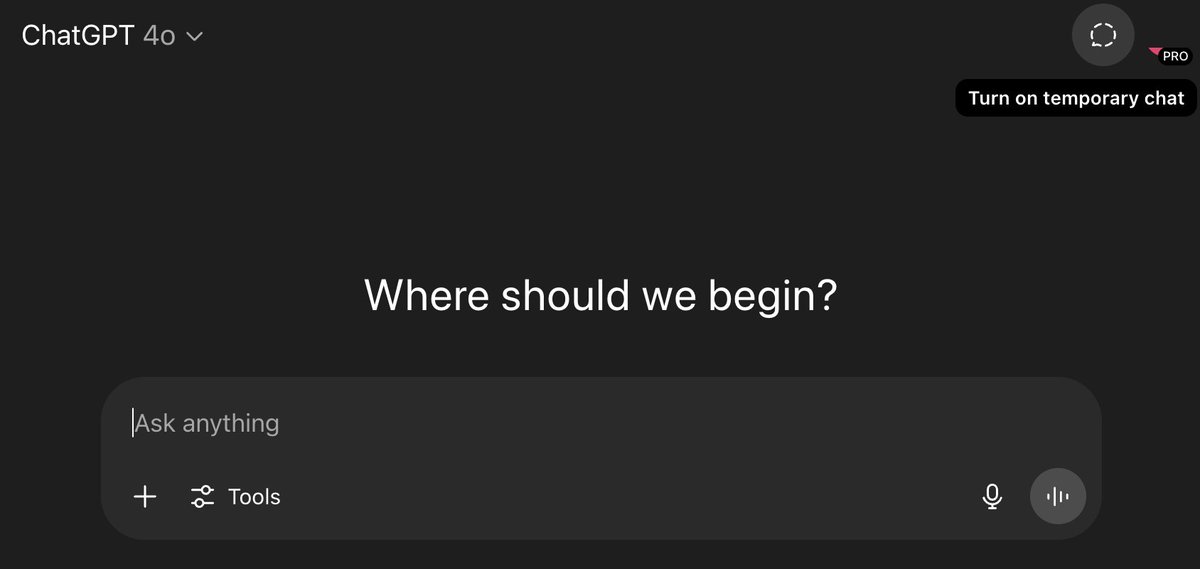 miyabi_health's tweet image. If you get an error on ChatGPT 4o or o3, use the “temporary chat” in the upper right corner and it will answer you👍
===
ChatGPT 4o や o3 でエラーが出る場合は、右上の「一時チャット」を使えば答えてくれます👍

#ChatGPT #ChatGPTdown #ChatGPT不具合