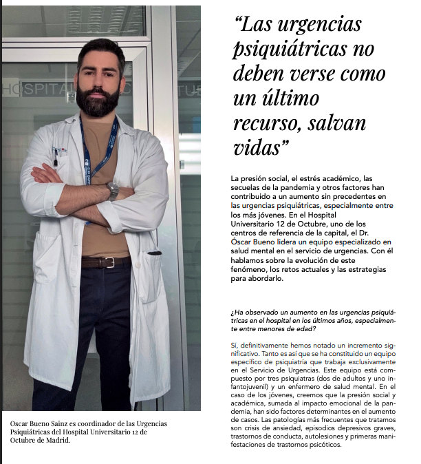 ICOMEM (@icomem_oficial) on Twitter photo 🧠 Dr. Óscar Bueno, psiquiatra <a href="/H12Octubre/">Hospital Universitario 12 de Octubre</a> : “La colaboración con atención primaria es fundamental para identificar los síntomas en etapas tempranas"
📖 Lee el artículo completo en 📰revista #MadridMédico sobre #SaludMental
goo.su/beyqE (Pág14) 🧠 Dr. Óscar Bueno, psiquiatra <a href="/H12Octubre/">Hospital Universitario 12 de Octubre</a> : “La colaboración con atención primaria es fundamental para identificar los síntomas en etapas tempranas"
📖 Lee el artículo completo en 📰revista #MadridMédico sobre #SaludMental
goo.su/beyqE (Pág14)