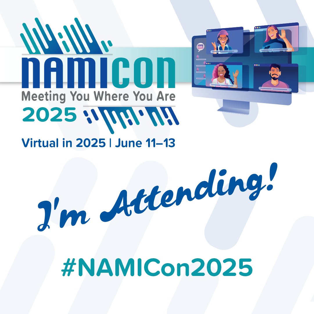 This week, our staff is joining thousands of advocates at virtual NAMICon 2025 to elevate mental health and drive real change! Want to be part of the movement? Register today at convention.nami.org. #NAMICon2025