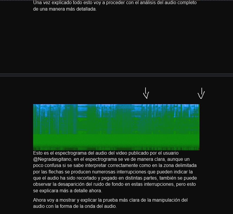 NegradasVLR's tweet image. Os dejo aqui un análisis que me ha hecho una persona con conocimientos de audio y video de manera altruista en el que explica la realidad de los hechos y que está dispuesto a explicarlo de cara al público.