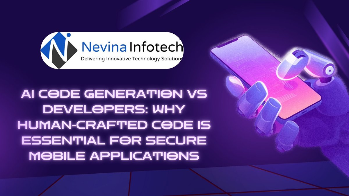 nevina_infotech's tweet image. Why AI Can’t Replace Human Developers in Secure Mobile App Development
nevinainfotech.com/blog/ai-code-g…
AI-generated code isn't enough. See why secure mobile apps still need the critical thinking, experience & precision of real developers.
#SecureApps #AICodeGeneration
