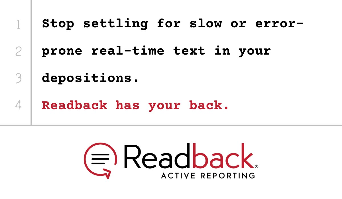 readbacklegal's tweet photo. AI can be fast.
Humans can be precise.
Readback gives you both: AI-powered speed + expert human review for legal-grade accuracy.
Stop choosing between automation and reliability. Choose Readback.
#CourtReporting #LitigationSupport #Depositions #AIinLaw #HumanReview #Readback https://t.co/3TmqQlr8jr