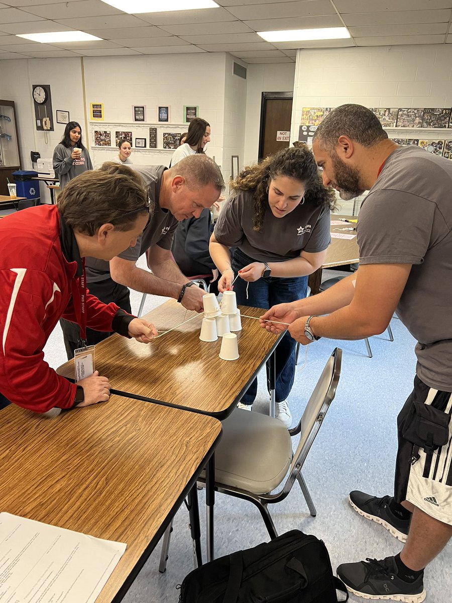 Hosted my first professional development session today on team building! Shout out to some of the athletes on my soccer team for helping out today! ⚽️😊