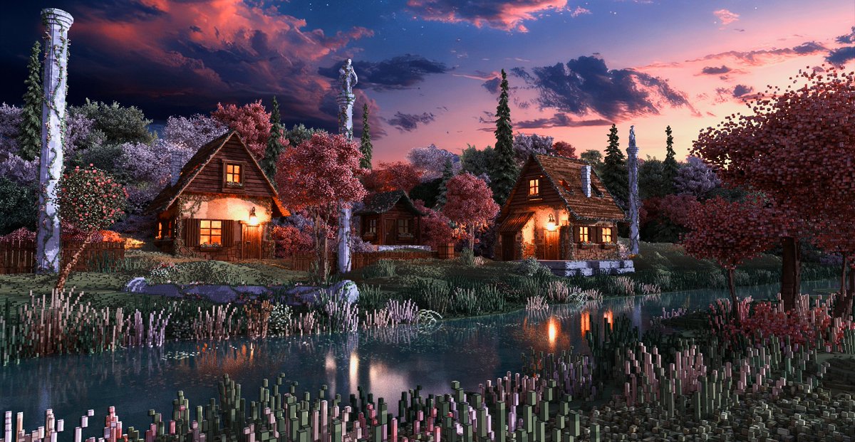 TritzChristophe's tweet image. In the process of redesigning my website and came across this little series.🌿#voxelart