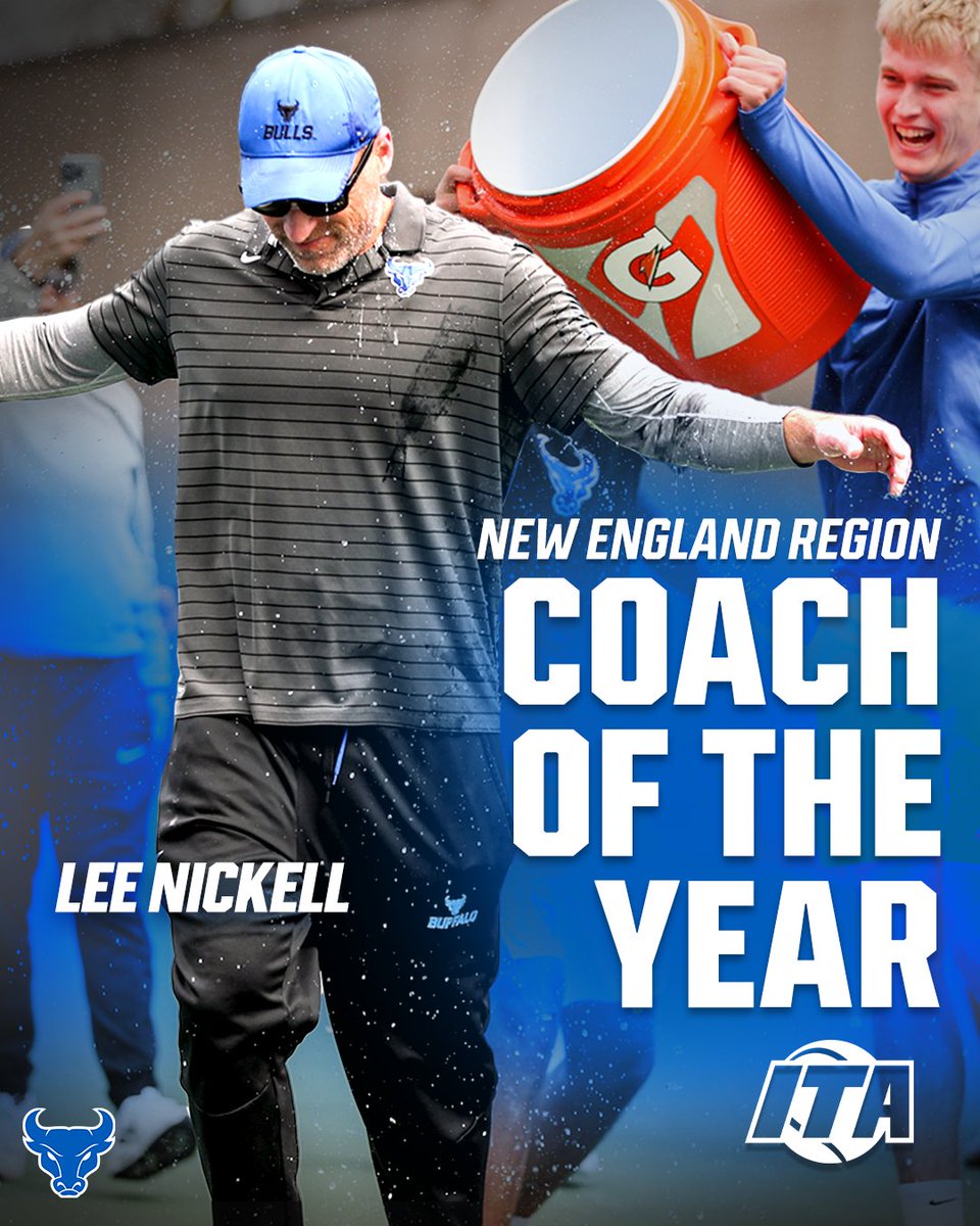 That's our head coach! 🤘

Lee Nickell Named ITA Regional Coach of the Year

🔗 ubbulls.com/news/2025/6/10…

#UBhornsUP