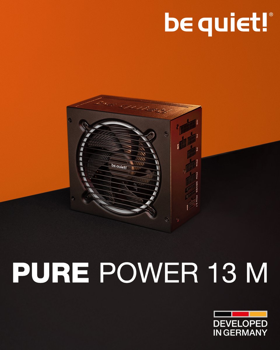 New: Pure Power 13 M - Available Now!

Exceptionally quiet. Superior features.

Available in:
1000W, 850W, 750W, 650W &amp; 550W

More: bequiet.com/en/powersupply…

#PurePower13M #bequiet #PSU #SemiPassive #ATX31