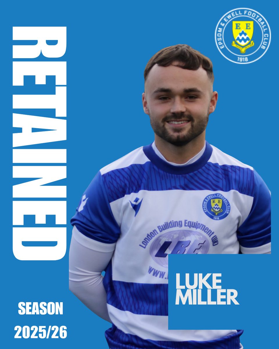 Epsom & Ewell Football Club (@epsomewellfc) on Twitter photo 🚨 RETAINED: 2025/26 🚨
“Luke Miller is back! 🔥 A key part of our attack last season — creating, scoring, and driving us forward. A top character in the squad too. Let’s go again! 💪”
🎤 <a href="/Max_Johnson94/">Max Johnson</a> Joint Manager
#WeAreEpsom | #Salts | #Retained 🚨 RETAINED: 2025/26 🚨
“Luke Miller is back! 🔥 A key part of our attack last season — creating, scoring, and driving us forward. A top character in the squad too. Let’s go again! 💪”
🎤 <a href="/Max_Johnson94/">Max Johnson</a> Joint Manager
#WeAreEpsom | #Salts | #Retained