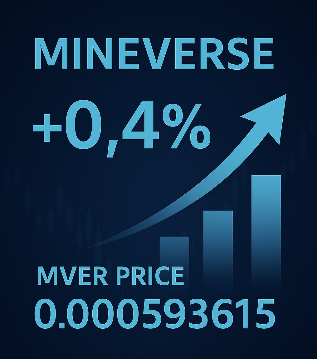MineVerse (@mineversegroup) on Twitter photo π£ MVER +0.4% β steady growth continues!
ποΈβπ¨οΈ t.me/MineVerseBot/aβ¦
πThe token price has reached 0.000593615 β a clear sign that the project is growing stronger every day.
π€ While the price is rising β now is the perfect time to buy servers:
β they generate MVER income,
β π£ MVER +0.4% β steady growth continues!
ποΈβπ¨οΈ t.me/MineVerseBot/aβ¦
πThe token price has reached 0.000593615 β a clear sign that the project is growing stronger every day.
π€ While the price is rising β now is the perfect time to buy servers:
β they generate MVER income,
β