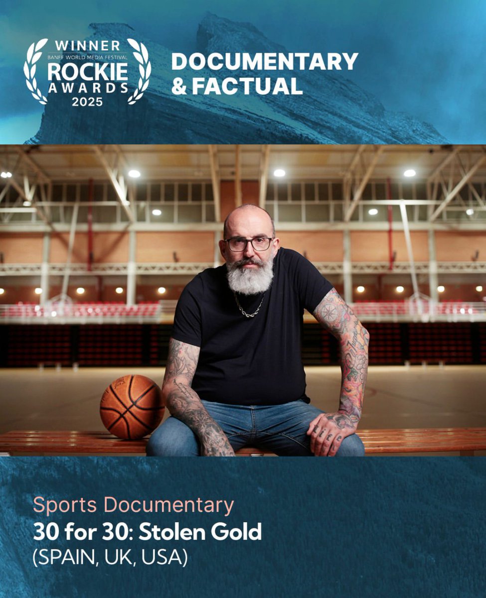 'Stolen Gold' won 'Best Sports Documentary' at the Banff Rockie Awards last night. Huge congratulations to all!

‘Stolen Gold’ uncovers the true story of Ramón Torres &amp; the Spanish intellectually disabled basketball team's dramatic journey to Paralympic gold in 2000.