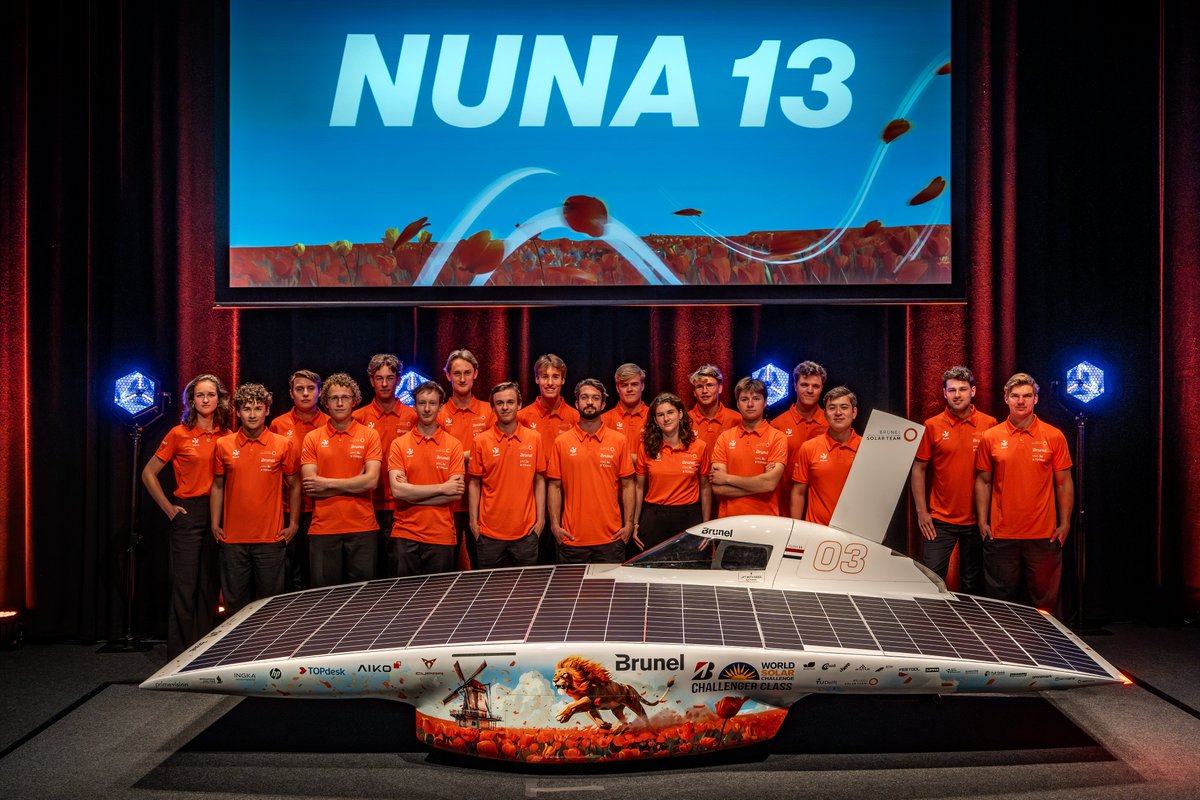 We are super proud to show you our newest solar car with all her innovations.

The next chapter of our legacy begins now.

📷Foto: Hans-Peter van Velthoven 
#BrunelSolarTeam #Nuna13 #CarReveal #Innovation #SolarCar #RenewableEnergy #Sustainability