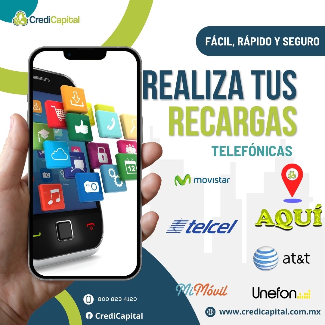 CrediCapitalmx's tweet photo. ¿Te quedaste sin saldo?🙅‍♀️ Y necesitas comunicarte con tus amigos/familiares.📞

Realiza tus recargas telefónicas de diferentes compañías en nuestras sucursales CrediCapital o en los negocios afiliados a la red Bitmored 

Comunícate al ☎️800 823 4120 o con tu ejecutivo comercial https://t.co/GSJFkKGhhe