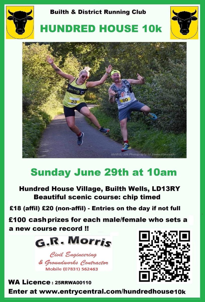 Our Hundred House 10k is taking place later this month…