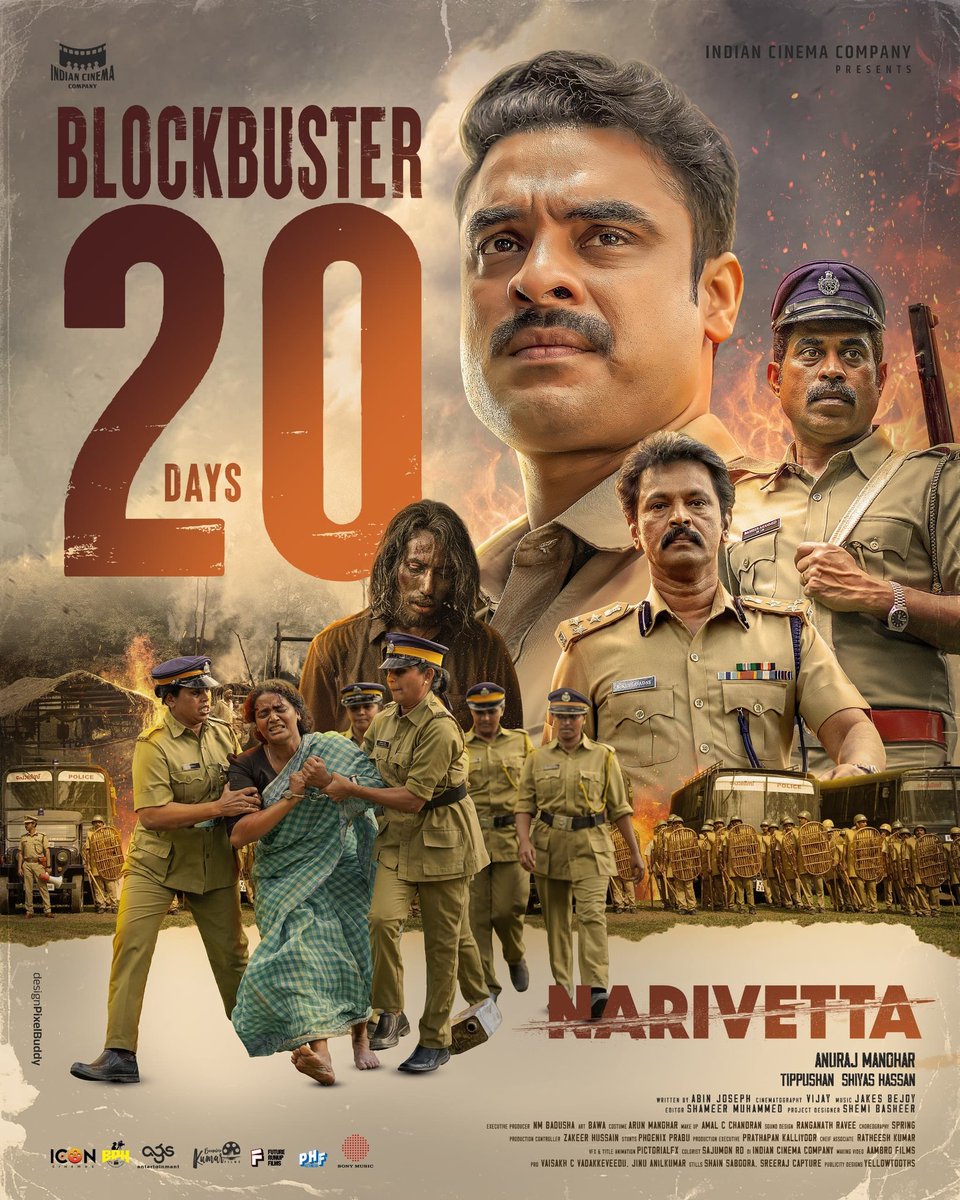 #Narivetta into 20 days of box office run.

Kerala gross crossed ₹16 cr, Worldwide gross is nearer to ₹26 cr.