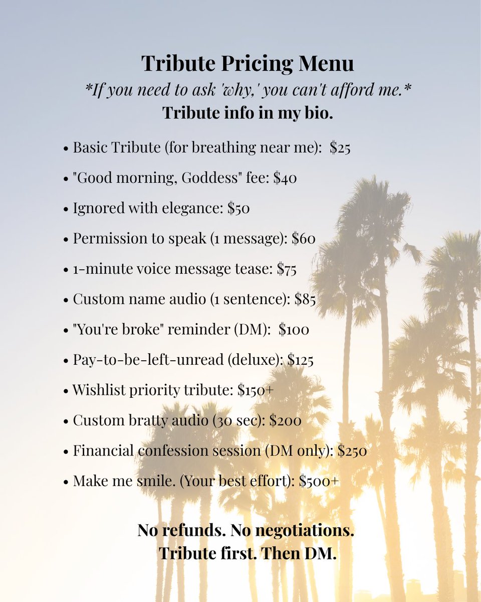 SoCalGoddess888's tweet photo. Rules are up. Read them before you embarrass yourself. 👑🏝️ https://t.co/06PAWl2Gk7