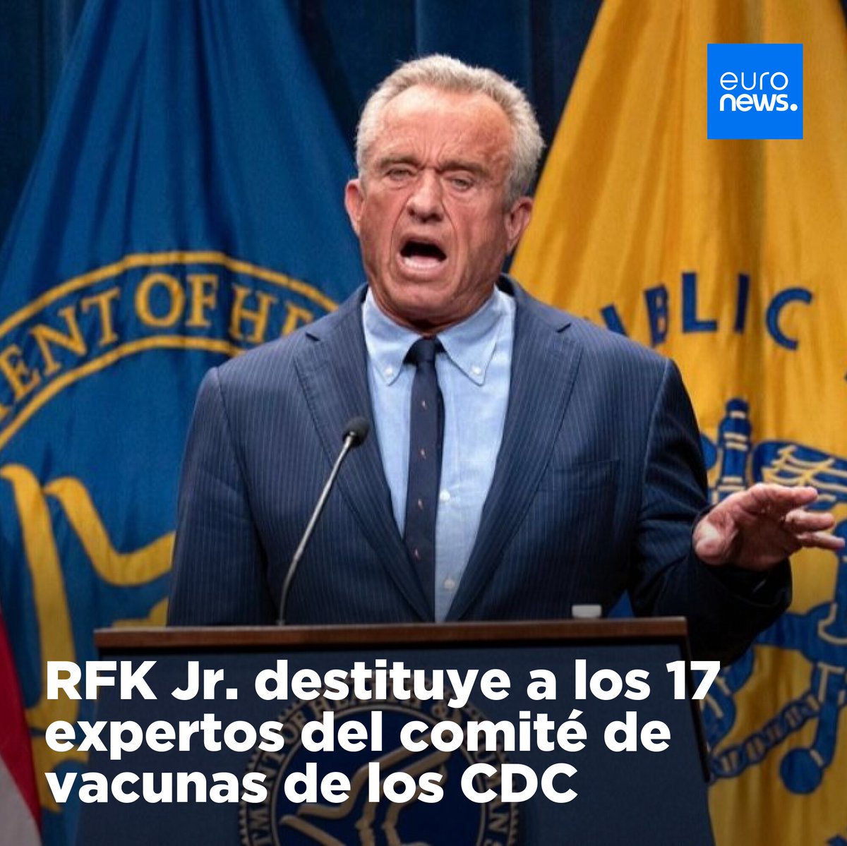 El máximo responsable sanitario estadounidense acusó a los miembros del comité asesor de tener "muchos conflictos de intereses".
➡️ l.euronews.com/1kv