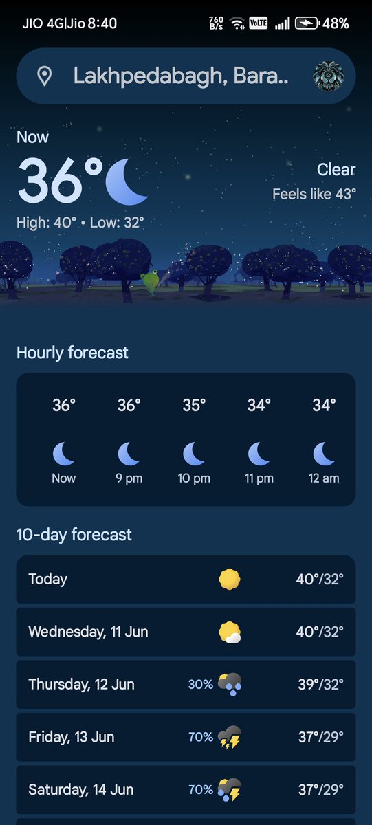 It's 8:40 PM in the night in Barabanki, India and it feels like 43⁰C 🥵
