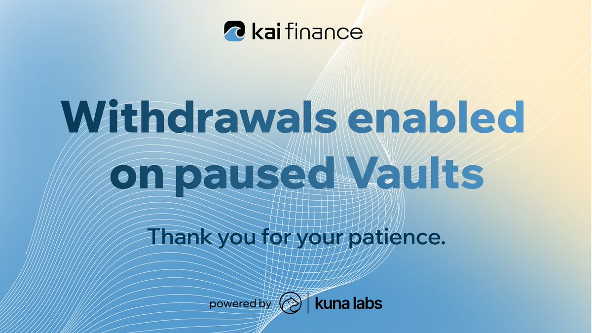 Withdrawals are now live for paused USDC and suiUSDT Single Asset Vaults.

You can withdraw 100% of your assets at any time.

Thank you for your patience.