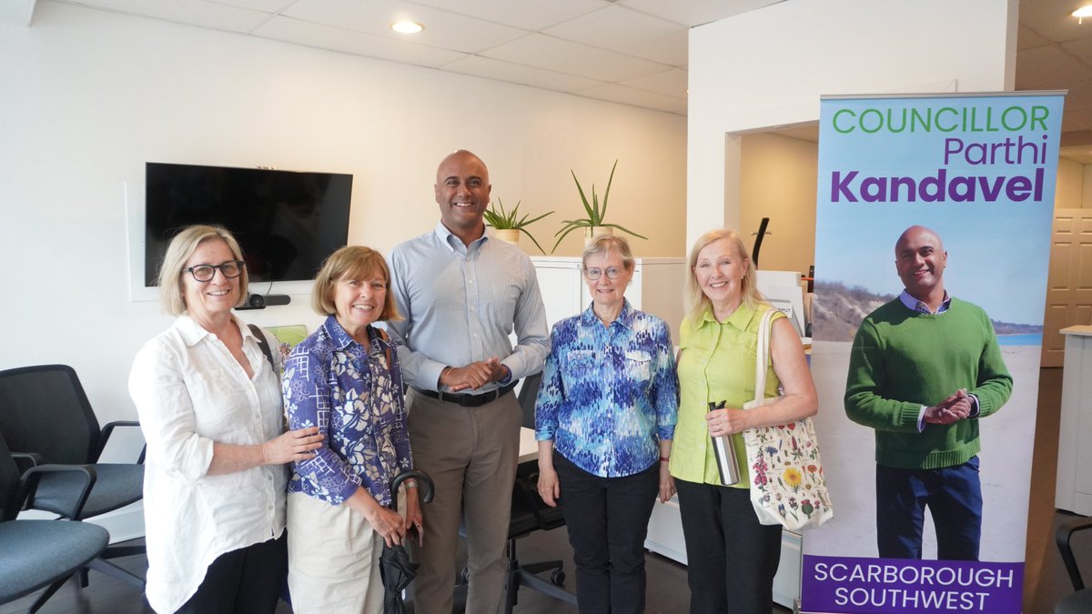 Had a really productive meeting with a dedicated group of Scarborough Southwest constituents: Leasa Adams, Janet Nanaras, Paula Masterson, and Catherine Hamilton. They're deeply invested in livability and climate action here in our ward.

Great insights and I appreciate their