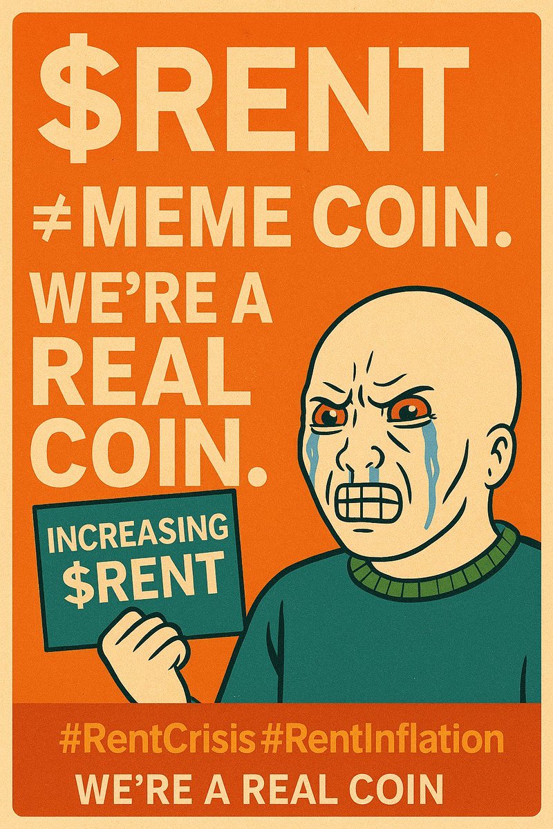 $RENT is a movement coin.

The global outreach has unlimited potential.

$RENT flation is a real thing, and not even the government can stop it.