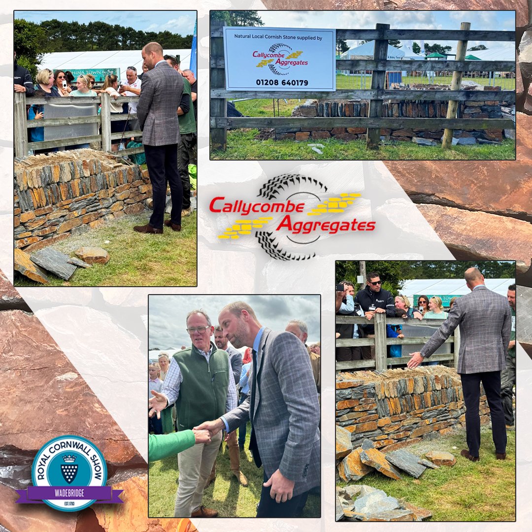 Prince William visited Crest Cornish Hedging Training where our sister company Callycombe Aggregates had its stone used to create a traditional Cornish dry stone wall. Impressed by the quality of the local stone, enquiring where it had come from. FYI HRH: callycombeaggregates.co.uk
