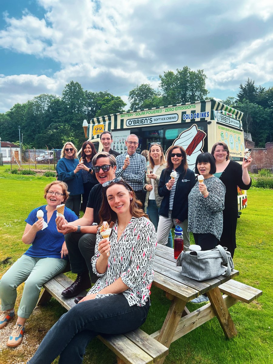 A sweet way to wrap up a busy month of #BeTheArrow! 🍦 Thank you to Gaisce’s Chair @ainekerr for treating the Gaisce Team to ice cream - we loved it 🥳💛