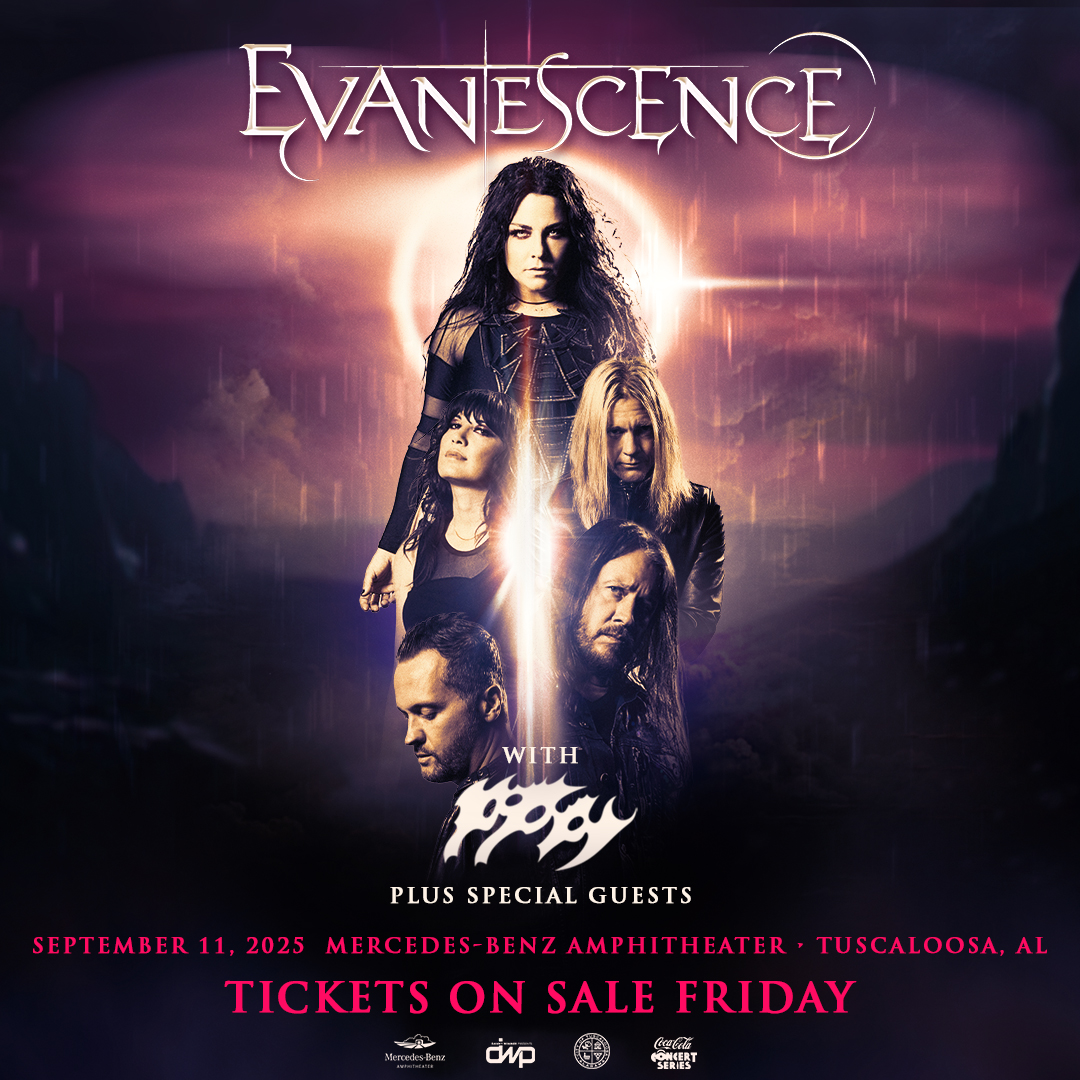 🔥 JUST ANNOUNCED: @Evanescence &amp; <a href="/Poppy/">poppy</a> are coming to Tuscaloosa on Thursday, September 11! Two powerhouse acts. One epic night. Tickets on sale this Friday at 10AM

For more info, visit mercedesbenzamphitheater.com.
