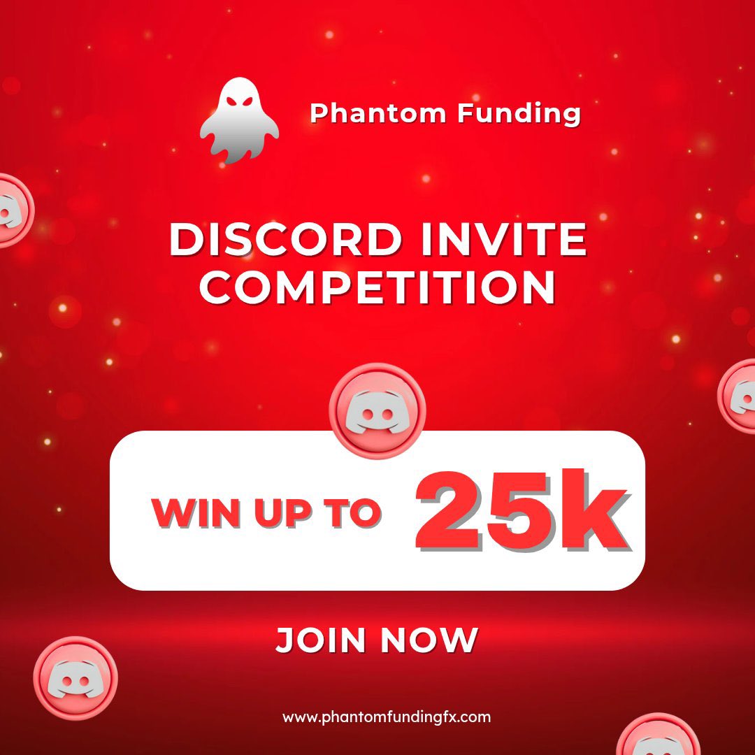 🚨 DISCORD INVITE COMPETITION 🚨

Want to win up to 25k this week? Join our discord and invite as many people as you can to win! 

discord.gg/phantomfunding…

Winners:

🥇 25k Account
🥈 10k Account 
🥉 10k Account