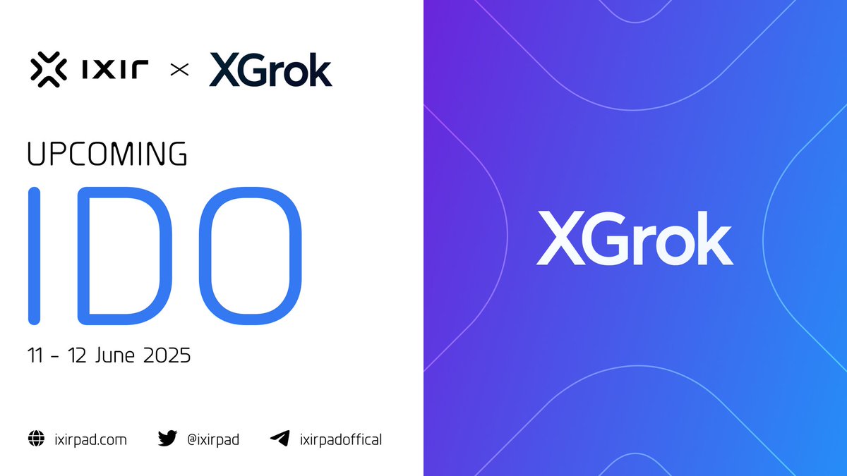 🔥🔥Details of our upcoming <a href="/TheXGrok/">X Grok</a> IDO 🚀🚀

It starts 11 June . Don't forget to set the time.
👇
🔸Genesis Round 
Start: 11 June 07:00 UTC 
End  : 11 June 09:00 UTC

🔸Two Year Stakes Tier Round 
Start: 11 June 09:00 UTC 
End  : 11 June 21:00 UTC

🔸ALL Stakes Tier Round