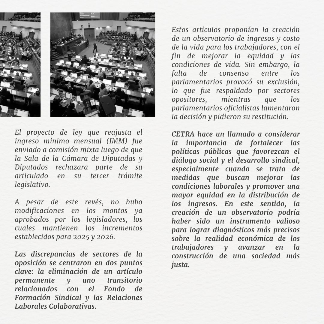 🔴CETRA l Pese rechazo de artículos por parte de la oposición en la Cámara de Diputadas y Diputados: Reajuste del salario mínimo avanza a comisión mixta