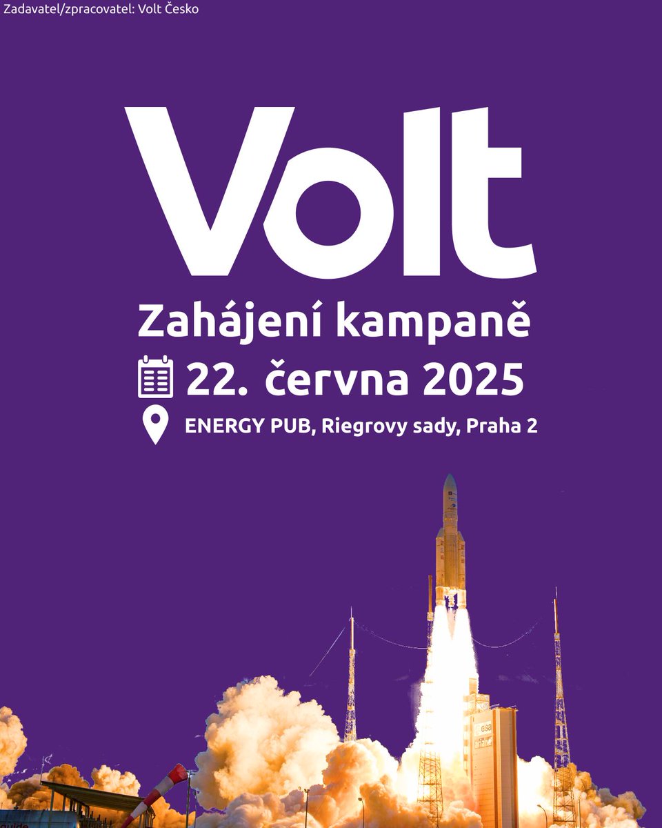 Zapište si do diářů: 22. června Volt odstartuje svou kampaň do parlamentních voleb 2025. 

Sejdeme se v ENERGY PUBu v Riegrových sadech, kde od 18:00 představíme náš program, priority a vizuální podobu toho, co chceme Česku nabídnout. Potkáte osobnosti z Voltu i z hnutí Kruh, se