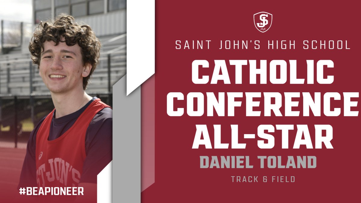 Saint John's HS Athletics (@sjhs_pioneersad) on Twitter photo Congratulations to Daniel Toland on his selection as a Catholic Conference All-Star for Track & Field
<a href="/SJHS_TrackField/">Saint John's HS XC & TF</a> Congratulations to Daniel Toland on his selection as a Catholic Conference All-Star for Track & Field
<a href="/SJHS_TrackField/">Saint John's HS XC & TF</a>