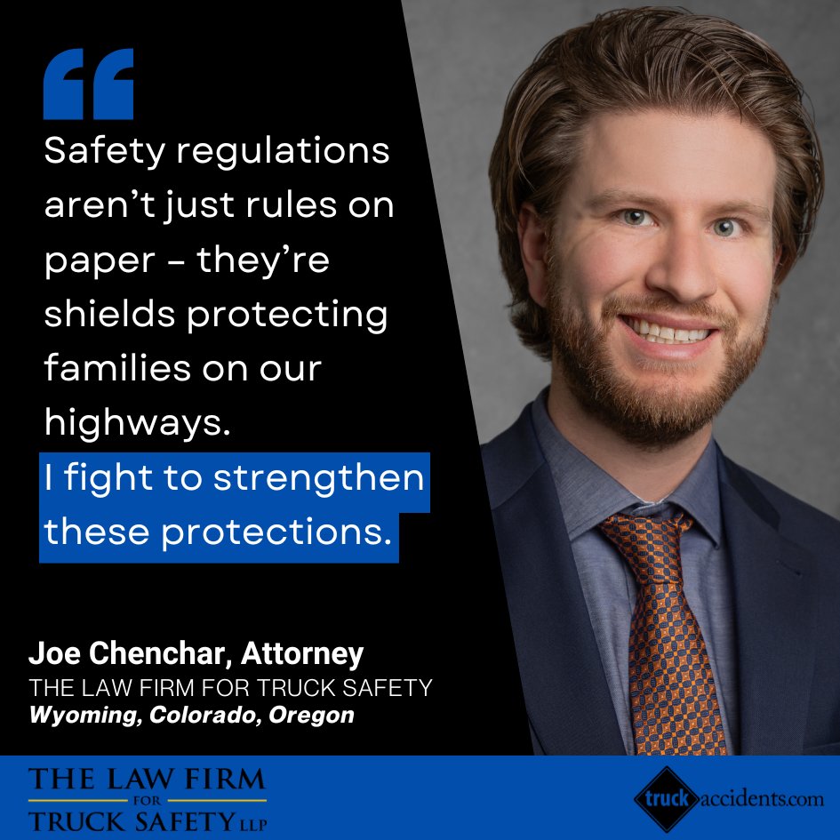 Truck safety laws save lives.

Attorney Joe Chenchar knows that behind every regulation is a community protected. Learn how our team is working to make roads safer across the nation. okt.to/Wt4pj3 #TruckSafetyfirm #TruckSafetyFirm #PowerStatement #OurAttorneys